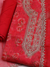 Embroidered Organza Unstitched Suit With Dupatta